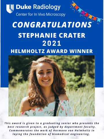 CIVM congratulates Stephanie Crater!